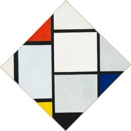 皮特·蒙德里安(Piet Mondrian)高清作品:Tableay No, Iv Lozenge Composition