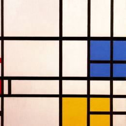 《成分11伦敦，蓝色，山丹丹和黄色》皮特·蒙德里安(Piet Mondrian)高清作品欣赏
