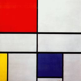 皮特·蒙德里安(Piet Mondrian)高清作品:Composition C (No.III) with Red, Yellow and Blue