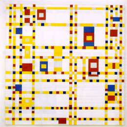 《百老汇布吉舞曲》皮特·蒙德里安(Piet Mondrian)高清作品欣赏