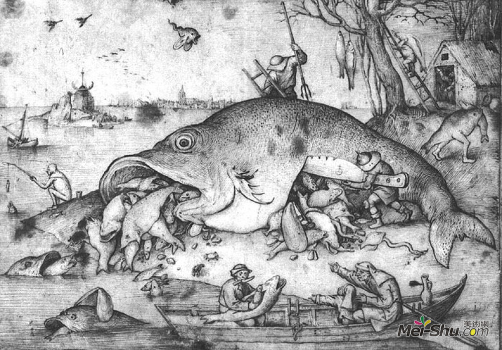 《大魚吃小魚》彼得·勃魯蓋爾(pieter bruegel the elder)高清作品