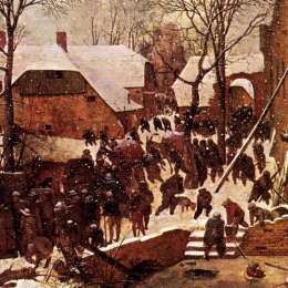 《国王在雪地里的崇拜》彼得·勃鲁盖尔(Pieter Bruegel the Elder)高清作品欣赏