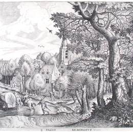 《树木茂密的地区》彼得·勃鲁盖尔(Pieter Bruegel the Elder)高清作品欣赏