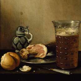 《火腿静物》彼得·克莱兹(Pieter Claesz)高清作品欣赏