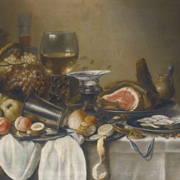 《火腿静物》彼得·克莱兹(Pieter Claesz)高清作品欣赏