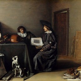 《艺术家与鉴赏家之间的对话》彼得·柯德(Pieter Codde)高清作品欣赏