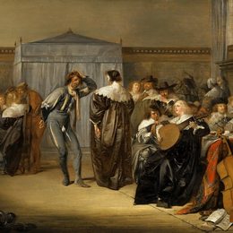 《戴面具舞者的快乐公司》彼得·柯德(Pieter Codde)高清作品欣赏