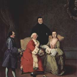 《家庭对话》彼得罗·隆吉(Pietro Longhi)高清作品欣赏