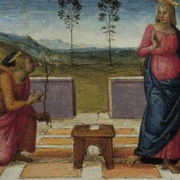 彼得罗·贝鲁吉诺(Pietro Perugino)高清作品:Madonna of Loreta (Annunciation)