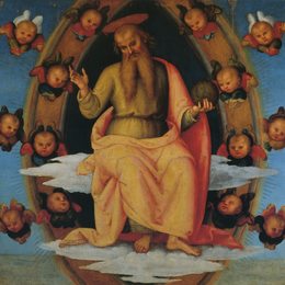 彼得罗·贝鲁吉诺(Pietro Perugino)高清作品:Pala di Sant Agostino (Lord Blessing)