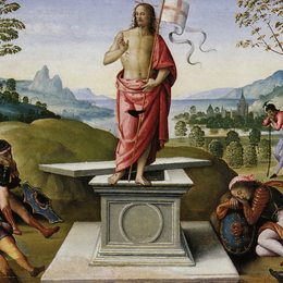 彼得罗·贝鲁吉诺(Pietro Perugino)高清作品:Polyptych of St. Peter (Resurrection)