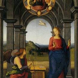 《玛丽的颂歌》彼得罗·贝鲁吉诺(Pietro Perugino)高清作品欣赏