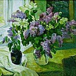 《静物丁香花》孔科洛夫茨基(Pyotr Konchalovsky)高清作品欣赏