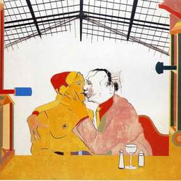 《铁路离开大海的地方》罗那德?布路克斯?齐塔伊(R. B. Kitaj)高清作品欣赏
