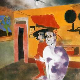 《林中之人与山猫》罗那德?布路克斯?齐塔伊(R. B. Kitaj)高清作品欣赏