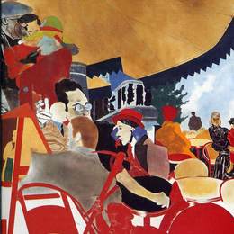《巴黎中部的秋天》罗那德?布路克斯?齐塔伊(R. B. Kitaj)高清作品欣赏