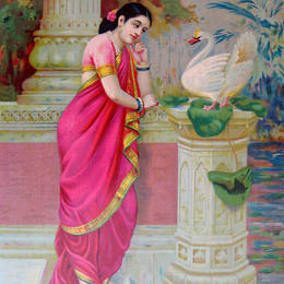 《汉萨达玛西》拉贾·拉维·瓦尔马(Raja Ravi Varma)高清作品欣赏