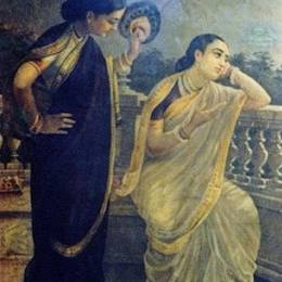 《月光下的淑女》拉贾·拉维·瓦尔马(Raja Ravi Varma)高清作品欣赏