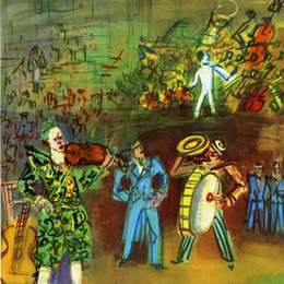 《小丑和音乐家》劳尔·杜飞(Raoul Dufy)高清作品欣赏