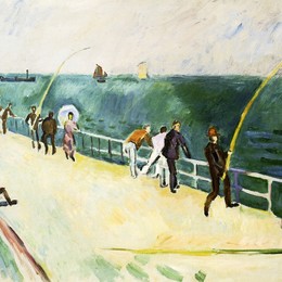 《男人钓鱼》劳尔·杜飞(Raoul Dufy)高清作品欣赏