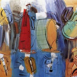 《墨西哥音乐家》劳尔·杜飞(Raoul Dufy)高清作品欣赏