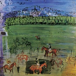 《多维尔赛马场》劳尔·杜飞(Raoul Dufy)高清作品欣赏