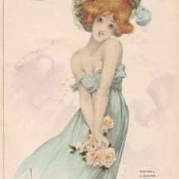 《爱花》拉斐尔基什内尔(Raphael Kirchner)高清作品欣赏