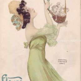 《爱花》拉斐尔基什内尔(Raphael Kirchner)高清作品欣赏