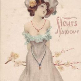 《爱花》拉斐尔基什内尔(Raphael Kirchner)高清作品欣赏