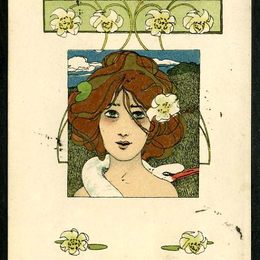 《列达与天鹅》拉斐尔基什内尔(Raphael Kirchner)高清作品欣赏