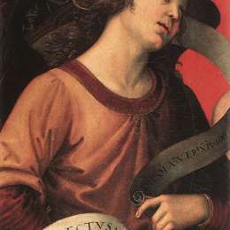 拉斐尔(Raphael)高清作品:Angel, from the polyptych of St. Nicolas of Tolentino
