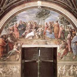 拉斐尔(Raphael)高清作品:The Parnassus, from the Stanza delle Segnatura