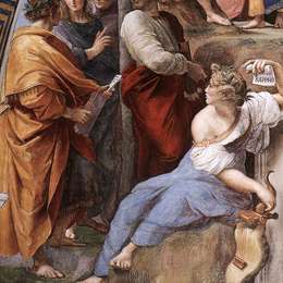 拉斐尔(Raphael)高清作品:The Parnassus, from the Stanza delle Segnatura (detail)