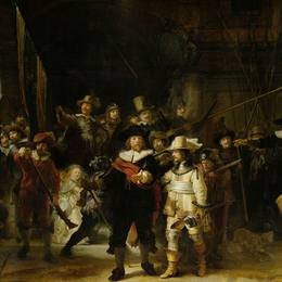 《夜巡》伦勃朗(Rembrandt)高清作品欣赏