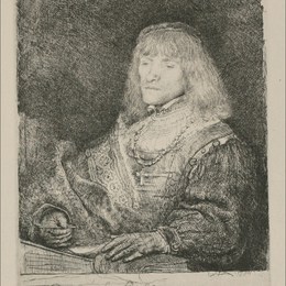 《一个带十字架和链子的男人》伦勃朗(Rembrandt)高清作品欣赏