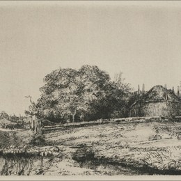 《一群群羊的拱形景观》伦勃朗(Rembrandt)高清作品欣赏