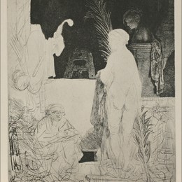 《艺术家从模型中画画》伦勃朗(Rembrandt)高清作品欣赏