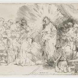 《基督显现在使徒面前》伦勃朗(Rembrandt)高清作品欣赏