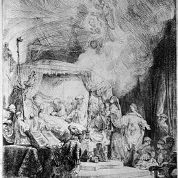《圣母之死》伦勃朗(Rembrandt)高清作品欣赏