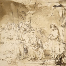 《约瑟夫述说他的梦》伦勃朗(Rembrandt)高清作品欣赏