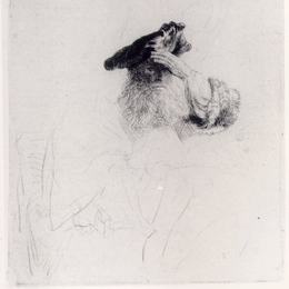 《老人用手遮住眼睛》伦勃朗(Rembrandt)高清作品欣赏