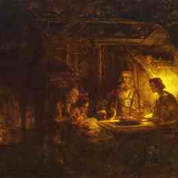 《菲利门和巴乌希斯》伦勃朗(Rembrandt)高清作品欣赏