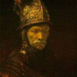 《一个戴着金头盔的男人的肖像》伦勃朗(Rembrandt)高清作品欣赏