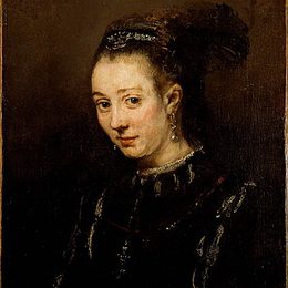 《年轻女子肖像》伦勃朗(Rembrandt)高清作品欣赏