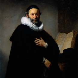 伦勃朗(Rembrandt)高清作品:Portrait of Johannes Wtenbogaert