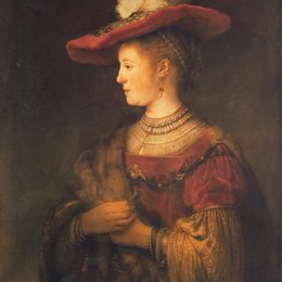 伦勃朗(Rembrandt)高清作品:Portrait of Saskia van Uylenburgh