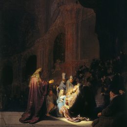 《西蒙的赞美之歌》伦勃朗(Rembrandt)高清作品欣赏