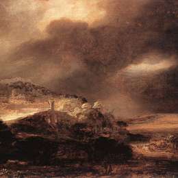 《暴风雨景观》伦勃朗(Rembrandt)高清作品欣赏