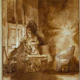 《以马忤斯的晚餐》伦勃朗(Rembrandt)高清作品欣赏