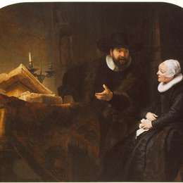 伦勃朗(Rembrandt)高清作品:The Mennonite Minister Cornelis Claesz